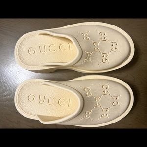 GG dupe slip on platform sandal
